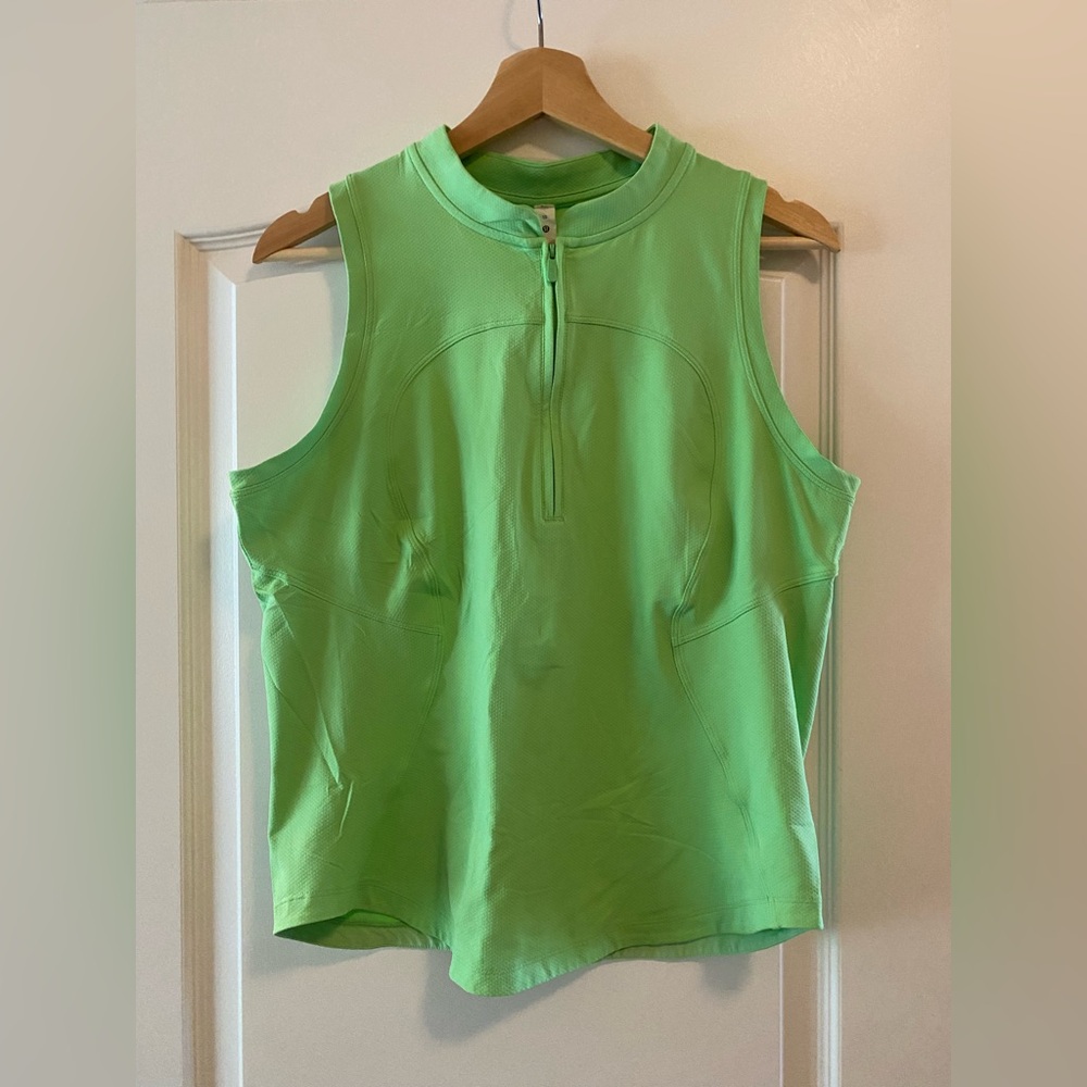 Lululemon Front Zip Tank Green 10